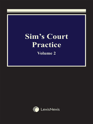 cover image of Sim's Court Practice